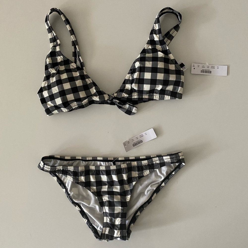 J.CREW Gingham Swim Set, XS